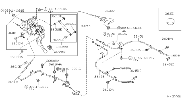 2002 Infiniti I35  Nes Standard Hardware_/ Bolt-Hex Diagram for 081468201G