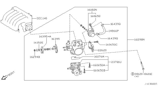 2001 Infiniti I30  IACV-Aac Valve Diagram for 237812Y011