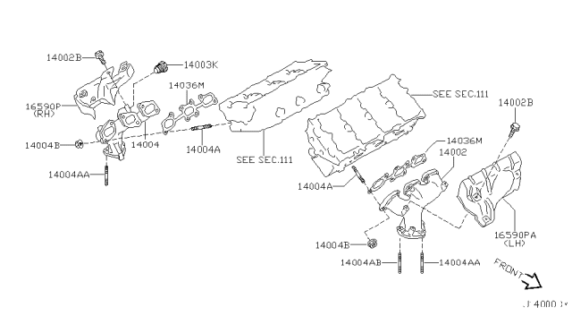 2001 Infiniti I30  Plug TAPER Diagram for 1405221R00