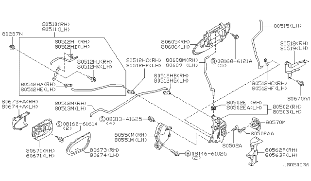 2001 Infiniti I30  Screw Diagram for 081686161A