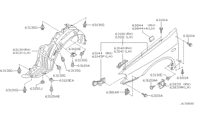 2002 Infiniti I35  Clip Diagram for 768820M000