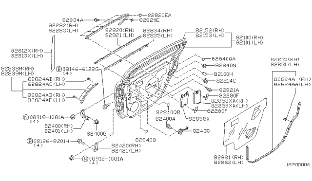 2001 Infiniti I30  Screw-GROMMET Diagram for 768812Y000