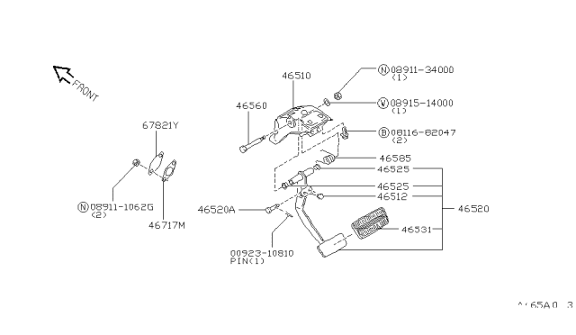 1992 Infiniti M30  Packing Clutch Diagram for 46127Q0100