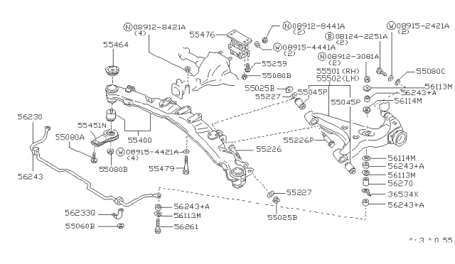 1990 Infiniti M30  Washer Diagram for 089152421A