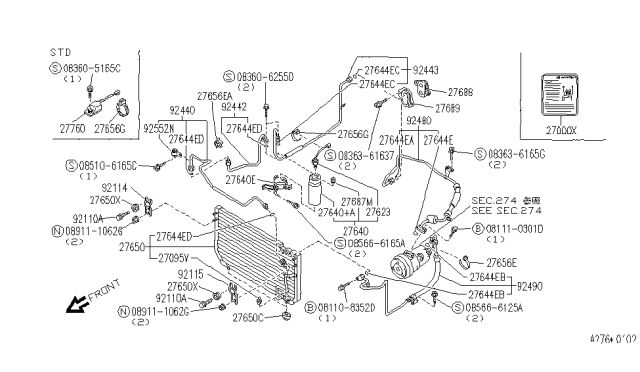 1991 Infiniti M30  Screw - Machine Diagram for 083636165G