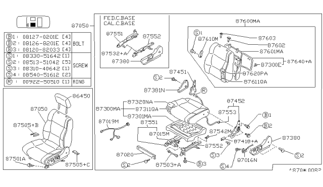 1991 Infiniti M30 Bolt-Hex Diagram for 081270201E