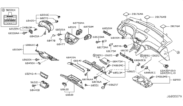 2003 Infiniti Q45  Screw Diagram for 0145100581
