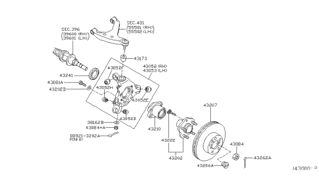 2002 Infiniti Q45  Rotor Brake Diagram for 43206AG911