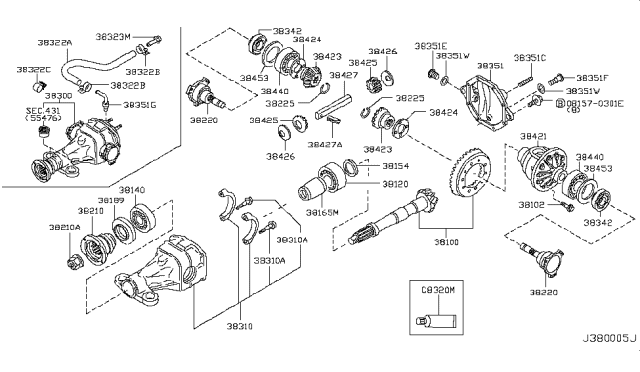 2006 Infiniti Q45  Flange Assy-Companion Diagram for 38210EG006