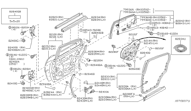 2002 Infiniti Q45 Plug Diagram for 6489935F00