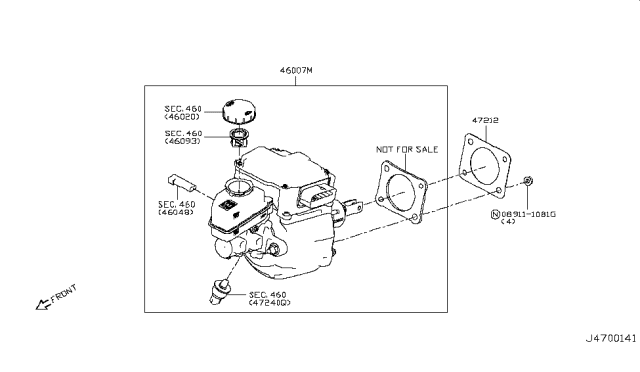2016 Infiniti Q50  Control Assembly-Brake Diagram for 460074GG6D