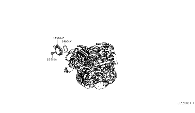 2015 Infiniti Q50 Seal-O Ring Diagram for 14661HG00C