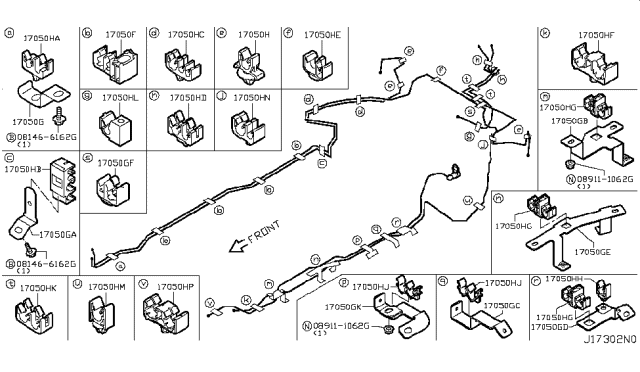 2018 Infiniti Q50  Clip Diagram for 46271AL510