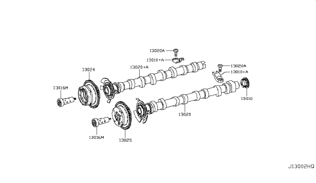 2015 Infiniti Q50  Shaft-Idler Gear Diagram for 13016HG00A