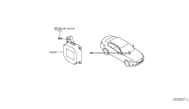 2018 Infiniti Q50  Controller Assy-Torque Split Diagram for 416505CA7B