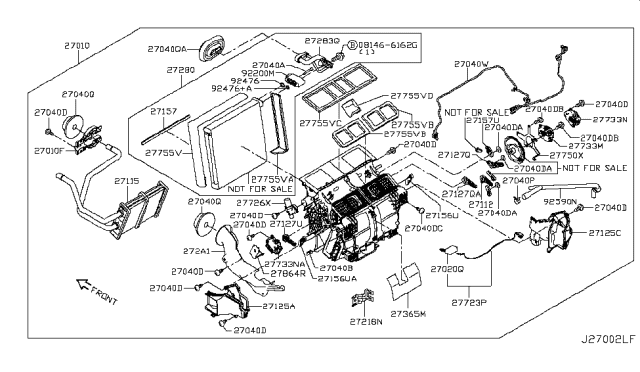 2016 Infiniti Q50  Duct-Foot Diagram for 271264GF0A