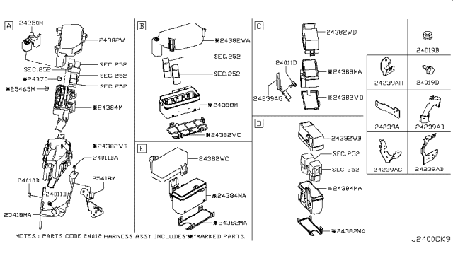 2018 Infiniti Q50 Cap-Terminal Diagram for 243604GA0A