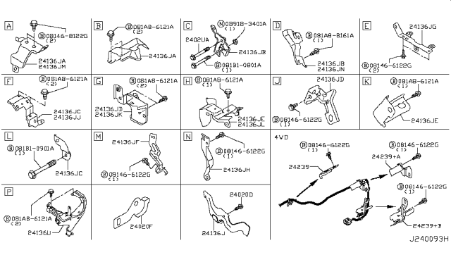 2014 Infiniti Q50  Bolt-FLG, Hex Type 2 9T M10 Diagram for 081B10901A