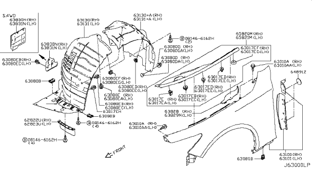 2015 Infiniti Q50  Clip Diagram for 658774GA0B