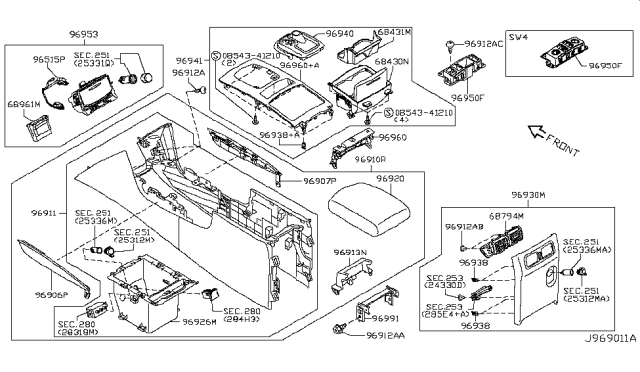 2013 Infiniti FX37 Indicator-Torque Cv Diagram for 969431CA1A