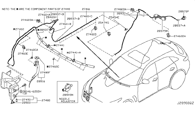 2012 Infiniti FX35  Joint Diagram for 289375Y500