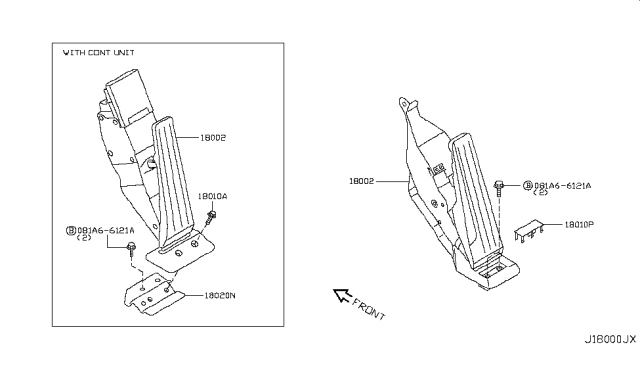 2012 Infiniti FX35 Lever Complete-Accelerator, W/DRUM Diagram for 180021CA0A