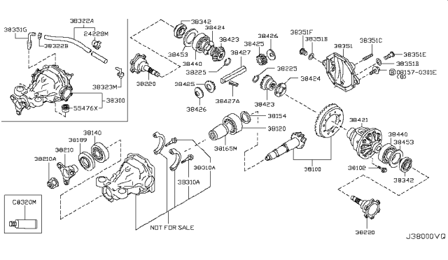 2012 Infiniti FX35  Flange Assy-Side Diagram for 38220EB310