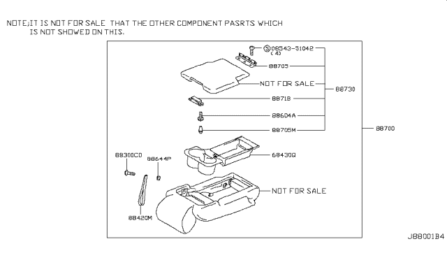 2011 Infiniti FX35 Screw Diagram for 886951CB1A