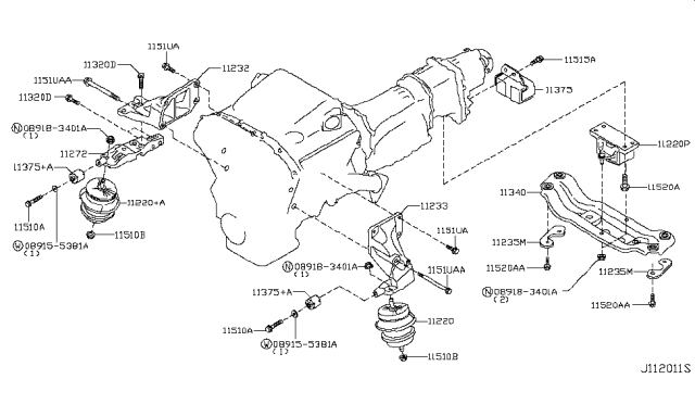 2009 Infiniti FX50 Plate-Heat Shield Diagram for 113841CB0A