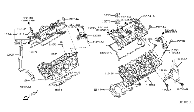 2008 Infiniti G37  Plug-Rubber Diagram for 11051EA200