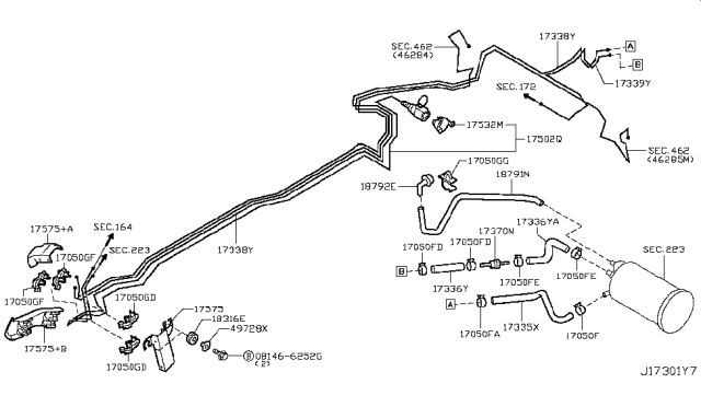 2013 Infiniti G37  Connector Diagram for 187925U300