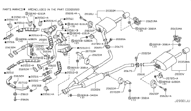 2011 Infiniti G25  Gasket-Exhaust Diagram for 20692JK00B