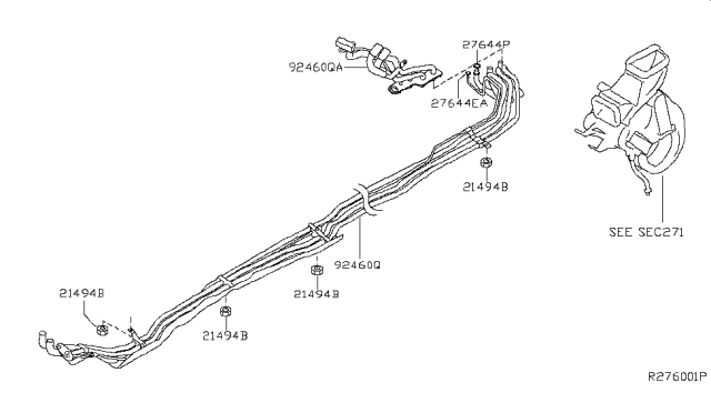 2010 Infiniti QX56  Pipe - Cooler Diagram for 92460ZE00A