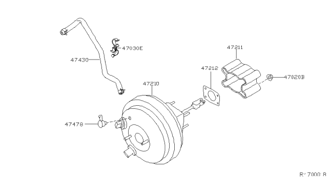 2004 Infiniti QX56 SPACER-Booster Diagram for 472117S000
