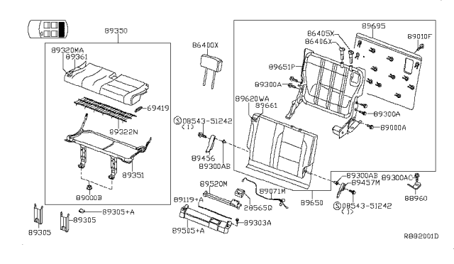 2010 Infiniti QX56 Bolt Diagram for 8785086E00