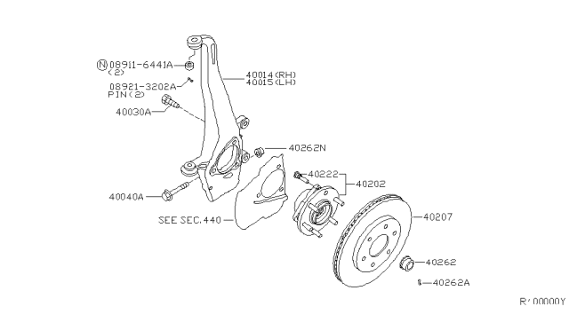 2010 Infiniti QX56  Bolt Diagram for 43083ZR00A