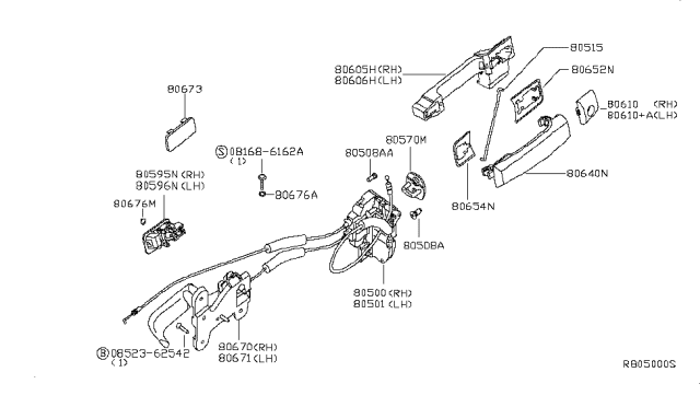 2008 Infiniti QX56  Screw Diagram for 011410006U