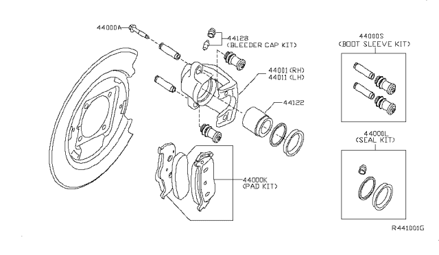2006 Infiniti QX56 Bolt Diagram for 440057S000