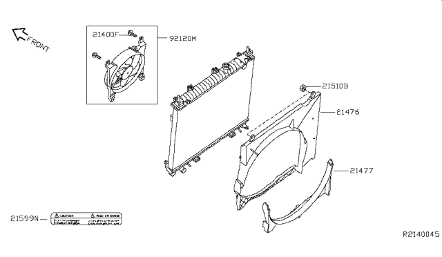 2009 Infiniti QX56  SHROUD-Lower Diagram for 214777S000