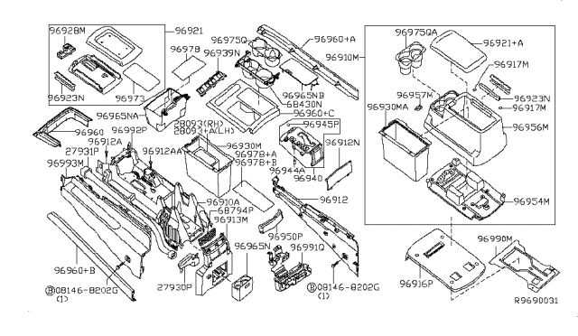 2008 Infiniti QX56  Bolt, Hex Diagram for 256283H01A