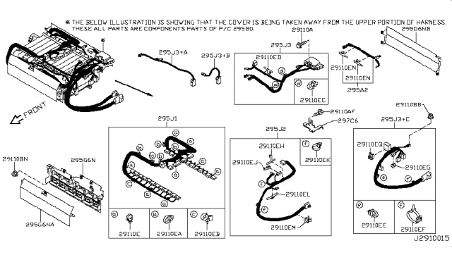 2013 Infiniti M35h Clip Wiring Harness Diagram for 2422589960