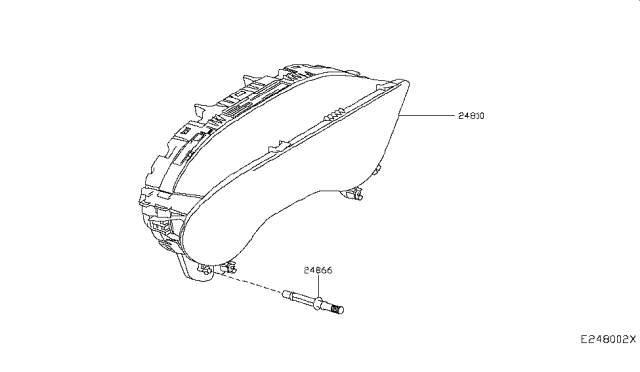 2019 Infiniti QX30 Instrument Combination Meter Assembly Diagram for 248105DC2B