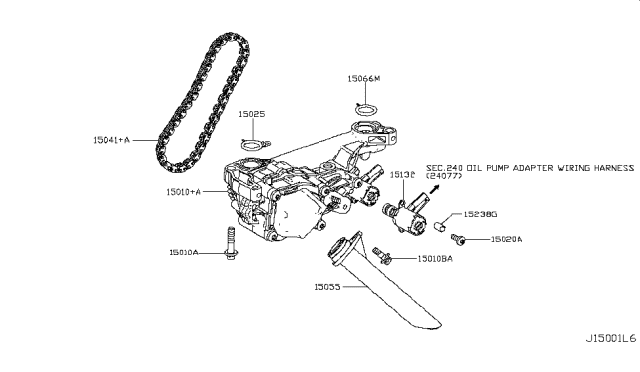 2018 Infiniti QX30  Oil Pump Assy Diagram for 15010HG00G
