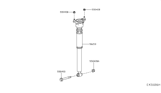 2019 Infiniti QX30 Shock Absorber Assy-Rear Diagram for 562005DB0A