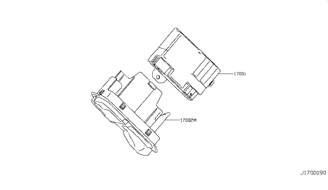 2017 Infiniti QX30 Bracket-Fuel Pump Control Modulator Diagram for 170025DD0A
