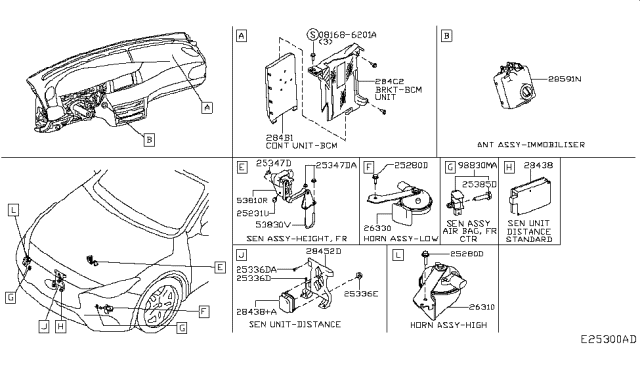 2019 Infiniti QX30 Screw Diagram for N50305DA5C