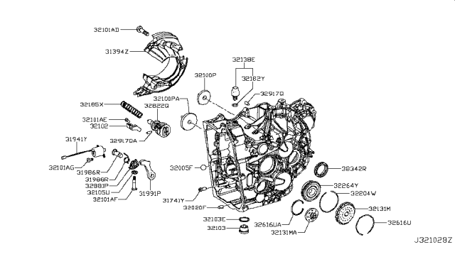 2019 Infiniti QX30  Plug-Blind Diagram for 11022HG00B