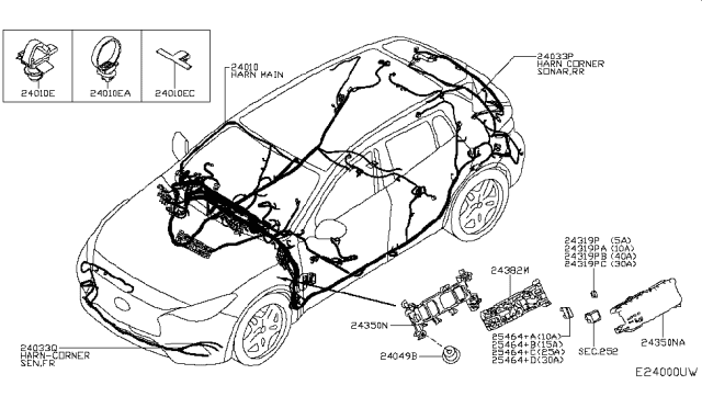 2018 Infiniti QX30  Fuse Diagram for 243195DB1D