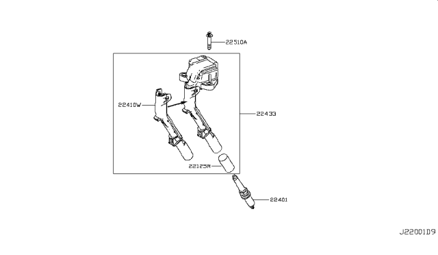 2017 Infiniti QX30 Holder-Connector Case Diagram for 24346HG00B