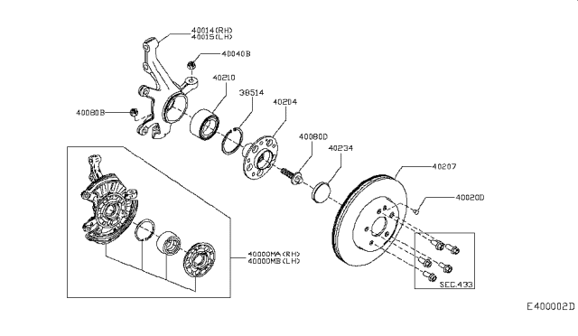 2018 Infiniti QX30  Rotor-Disc Brake, Front Diagram for 402065DL0A
